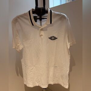 Air Dior White Polo Shirt Embroidered Logo